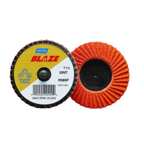 Norton Blaze Mini Flap Discs 50mm 60Grit Pkt 10