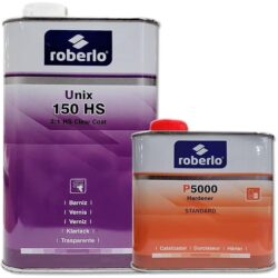 Roberlo Unix 150HS 5L + P5000 2.5lt Fast - Polyurethane Clear Coat Kit